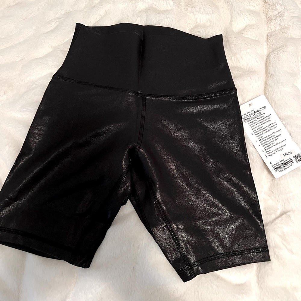 Align short 8inch biker shorts Black shine